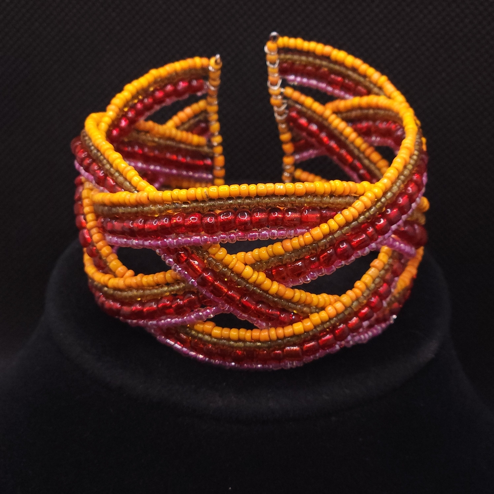 Boho Beaded Cuff Bracelets - image 7